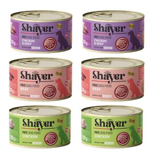 کنسرو سگ شایر مدل pack6  وزن 1200 گرم بسته 6 عددی
